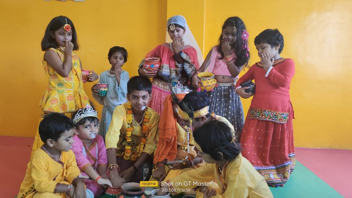 Students celebrating a school activity